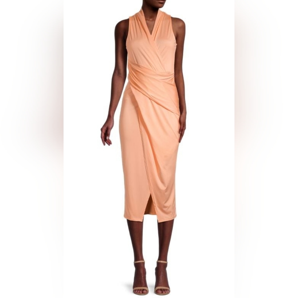 RACHEL Rachel Roy Women's Sleeveless Drape Jersey Dress - Blush - Size M